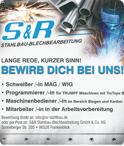 Bewirb dich bei S&R!